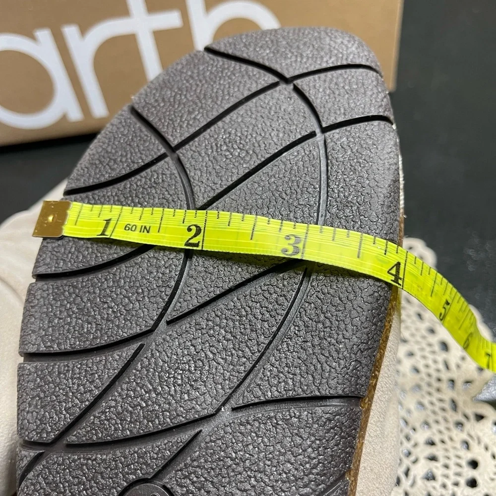 Earth Taupe Slip-On Mules with Button Accent - Picture 9 of 14